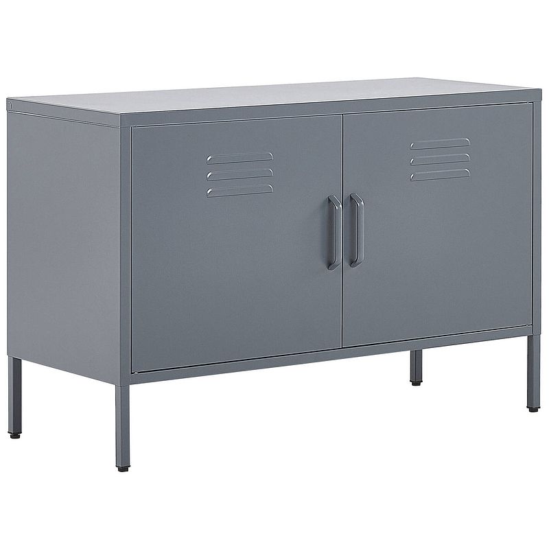 Foto van Beliani uria - sideboard-grijs-rvs