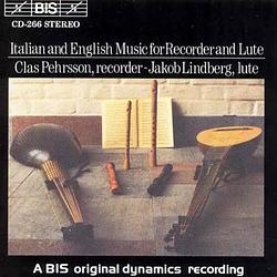 Foto van Italian and english music for reorder and lute - cd (7318590002667)