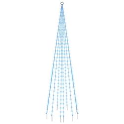 Foto van Vidaxl vlaggenmast kerstboom 310 led'ss blauw 300 cm