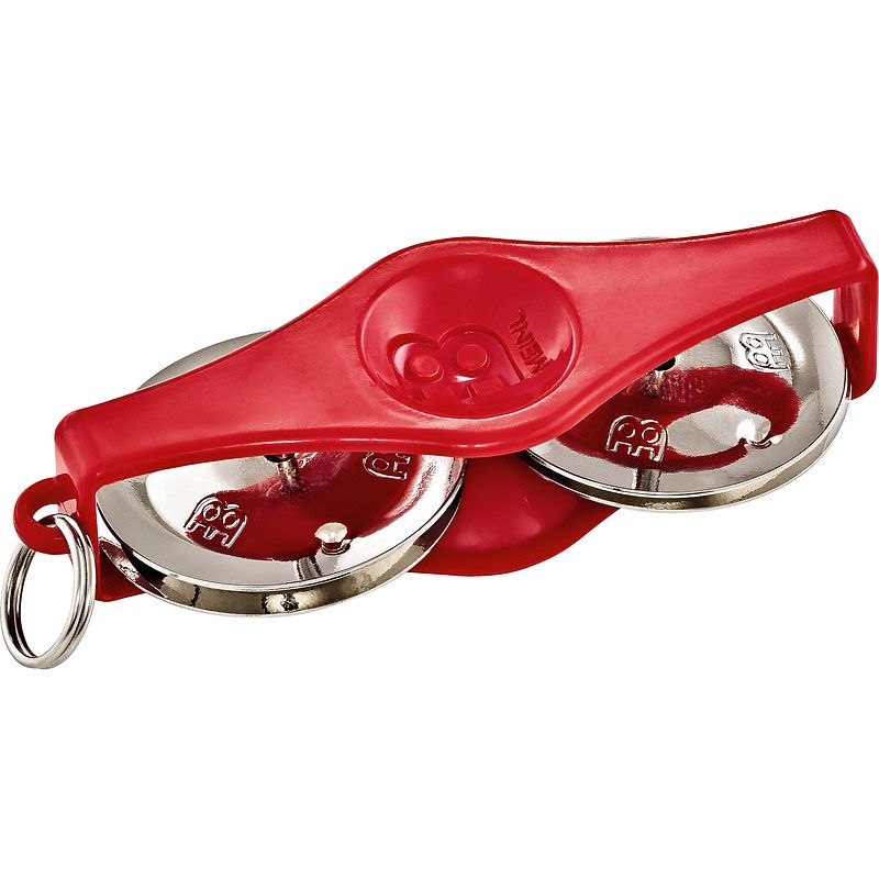 Foto van Meinl krt-r key ring tambourine sleutelhanger rood