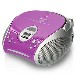Foto van Draagbare stereo fm radio met cd-speler lenco scd-24 purple paars