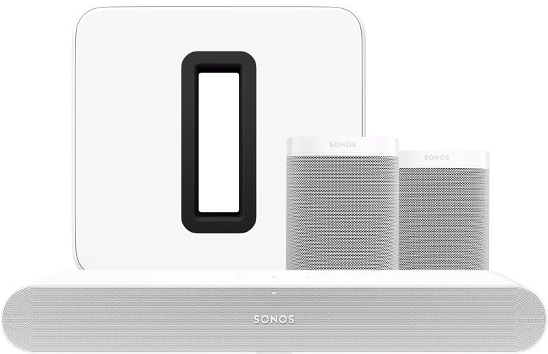 Foto van Sonos ray wit + one (2x) + sub g3