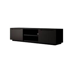 Foto van Meubella tv-meubel fairmont - mat zwart - 160 cm