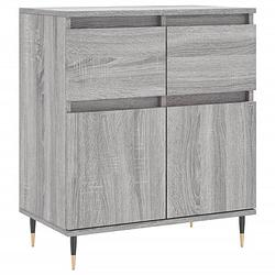 Foto van Vidaxl dressoir 60x30x75 cm bewerkt hout grijs sonoma eikenkleurig