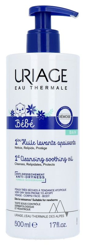 Foto van Uriage baby 1st cleansing soothing oil