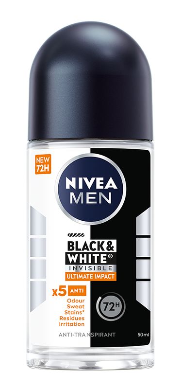 Foto van Nivea men black & white invisible ultimate impact deoroller