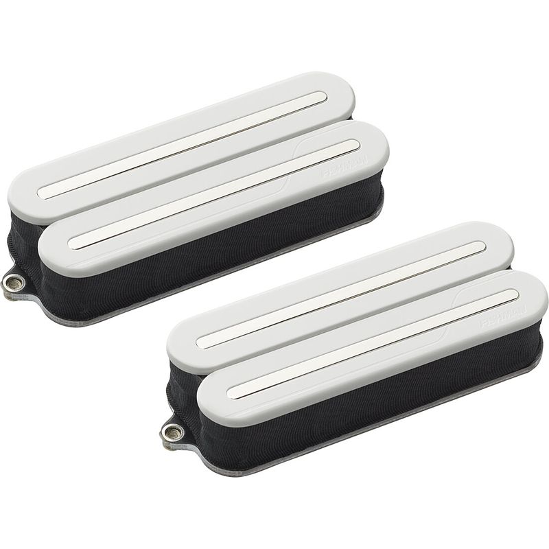 Foto van Fishman prf-mo8-swn fluence open core modern humbucker set 8-string white / nickle rails actieve elementenset