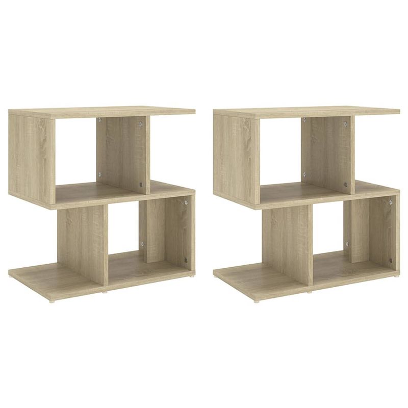 Foto van The living store nachtkastje - elegant - meubel - 50x30x51.5 cm - sonoma eiken