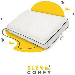 Foto van Sleep comfy - hoofdkussen - traagschuim hoofdkussen - geschikt voor rug, zij-en buikslapers - xl luxe kussen 70x40x12 cm
