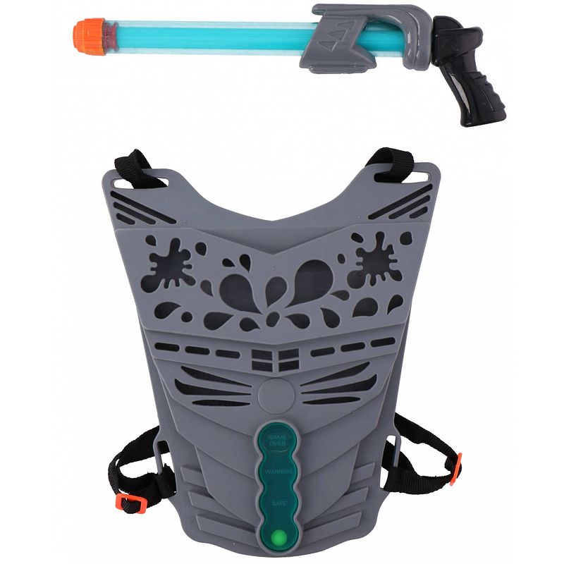 Foto van Waterzone waterpistool met schild junior 32 cm grijs