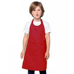 Foto van Basic keukenschort rood voor kinderen - keukenschorten