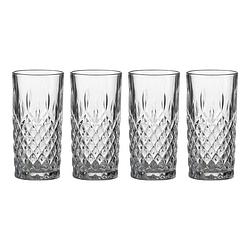 Foto van Lav longdrink/water/drinkglazen odin - gedecoreerd glas - 4 stuks - 350 ml - longdrinkglazen