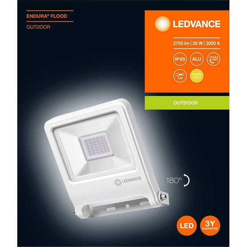 Foto van Ledvance endura® flood warm white l 4058075239654 led-buitenschijnwerper 30 w