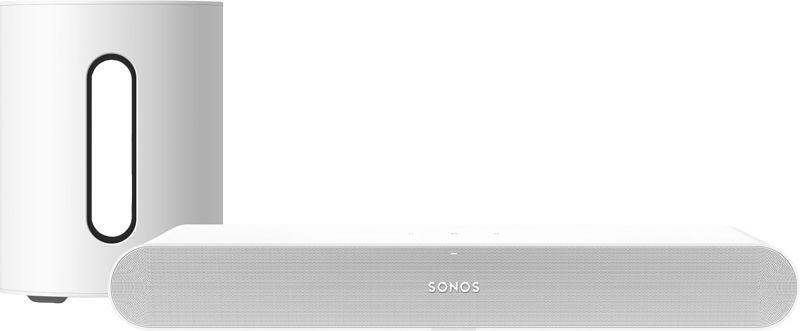 Foto van Sonos ray 3.1 + sub mini wit