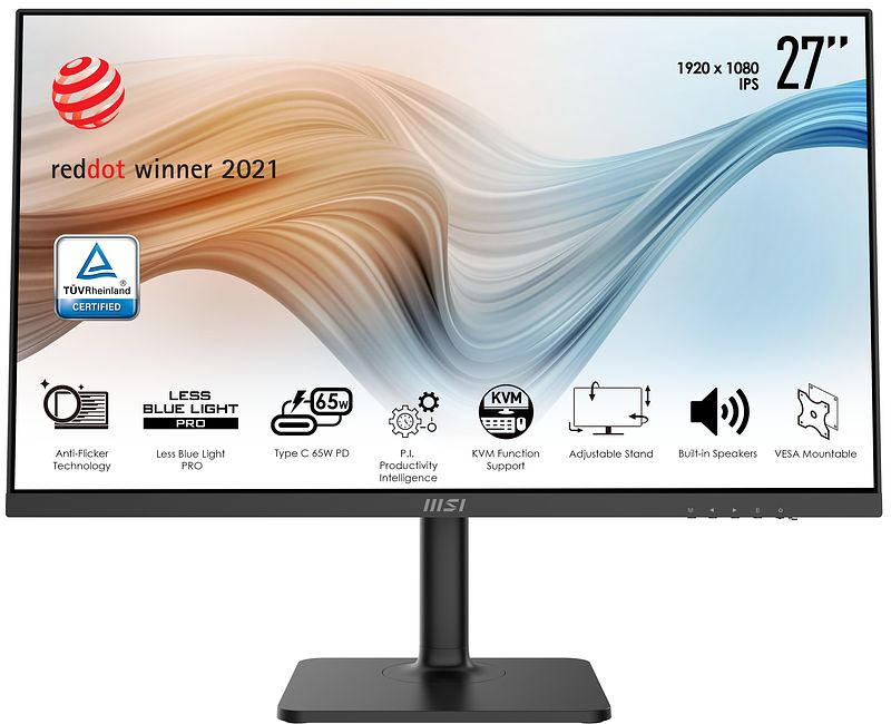 Foto van Msi modern md272p monitor zwart