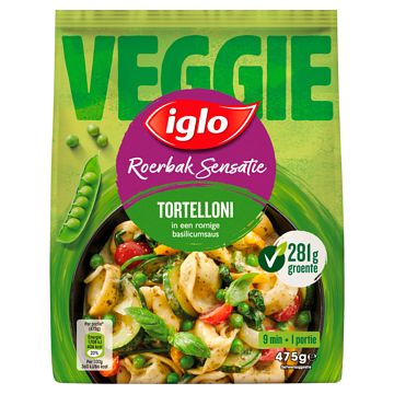 Foto van Iglo roerbak sensatie veggie tortelloni 475g bij jumbo