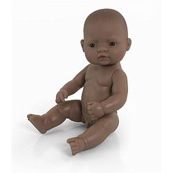 Foto van Miniland babypop zuid-amerikaans jongen 32 cm bruin