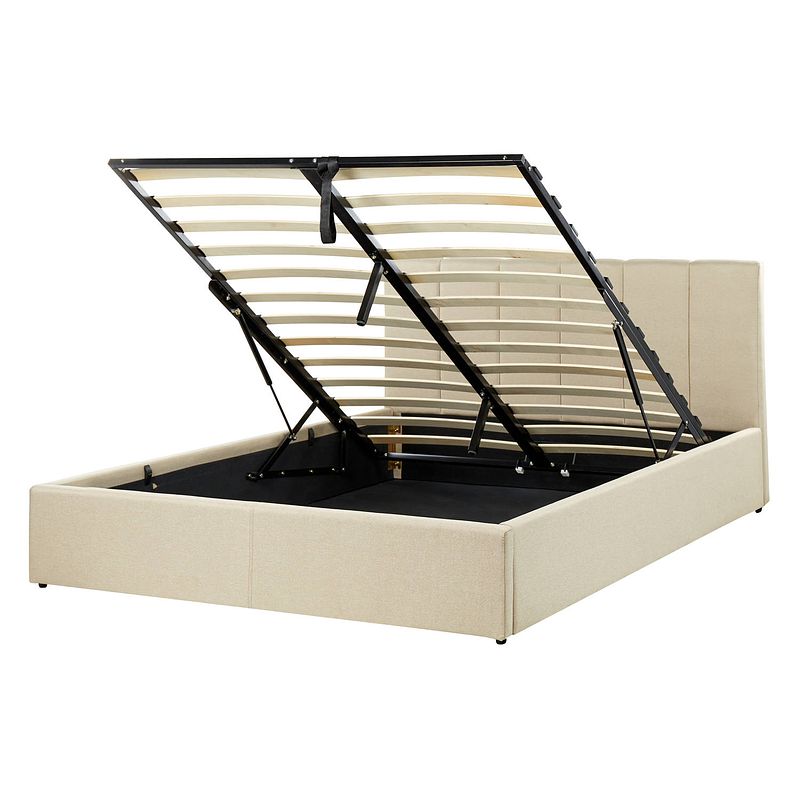 Foto van Beliani dreux - tweepersoonsbed-beige-polyester