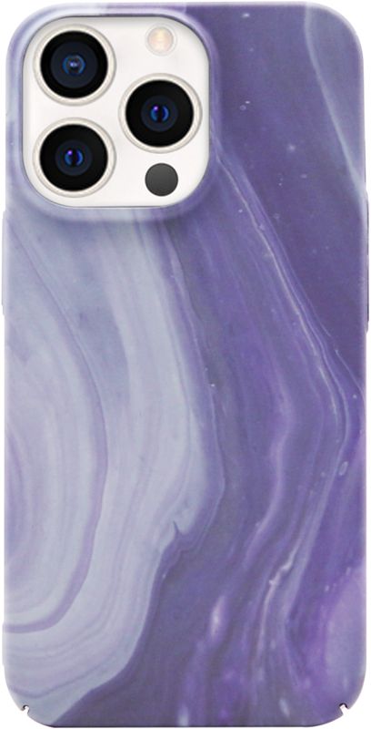 Foto van Bluebuilt purple marble hard case apple iphone 13 pro max back cover