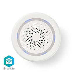 Foto van Nedis wifi smart siren | alarm or chime | 85 db inbraakbeveiliging wit