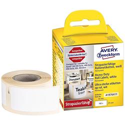 Foto van Avery-zweckform rol met etiketten 25 x 54 mm folie wit 160 stuk(s) permanent a1976411 universele etiketten