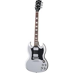 Foto van Gibson sg standard silver mist elektrische gitaar met premium gigbag