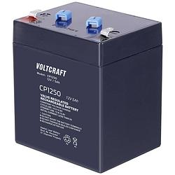 Foto van Voltcraft ce12v/5ah loodaccu 12 v 5 ah loodvlies (agm) (b x h x d) 90 x 107 x 70 mm kabelschoen 4.8 mm onderhoudsvrij