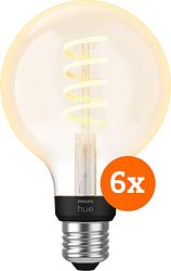 Foto van Philips hue filament white ambiance globe 6-pack