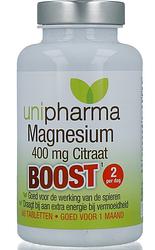 Foto van Unipharma magnesium 400 mg boost tabletten