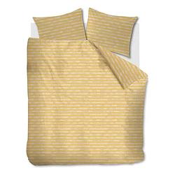 Foto van Ariadne at home dekbedovertrek knit stripes - geel - lits-jumeaux 240x200/220 cm
