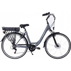 Foto van Amigo elektrische stadsfiets e-active 28 inch 50 cm dames 6v v-brakes matgrijs