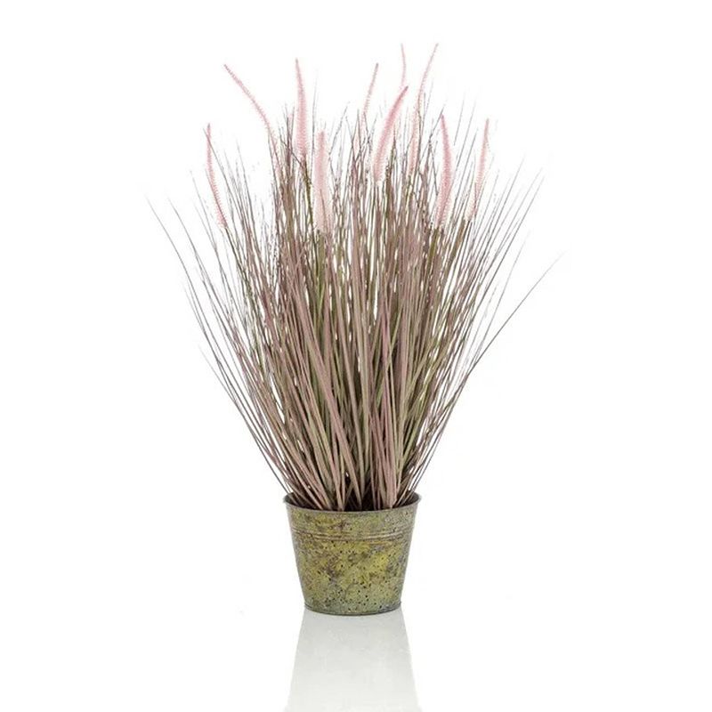 Foto van Pennisetum kunstplant 58 cm met pot - kunstplanten