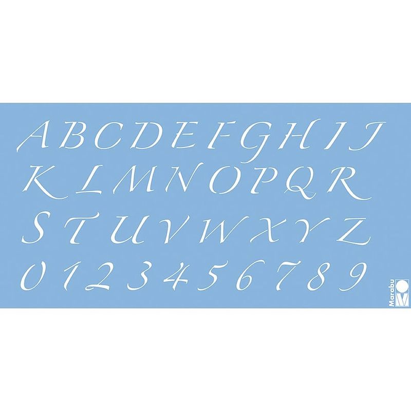 Foto van Marabu sjabloon alfabet en nummers 15 x 10 cm
