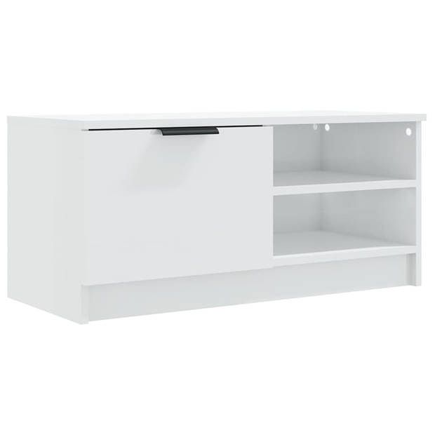 Foto van Vidaxl tv-meubel 80x35x36,5 cm bewerkt hout hoogglans wit