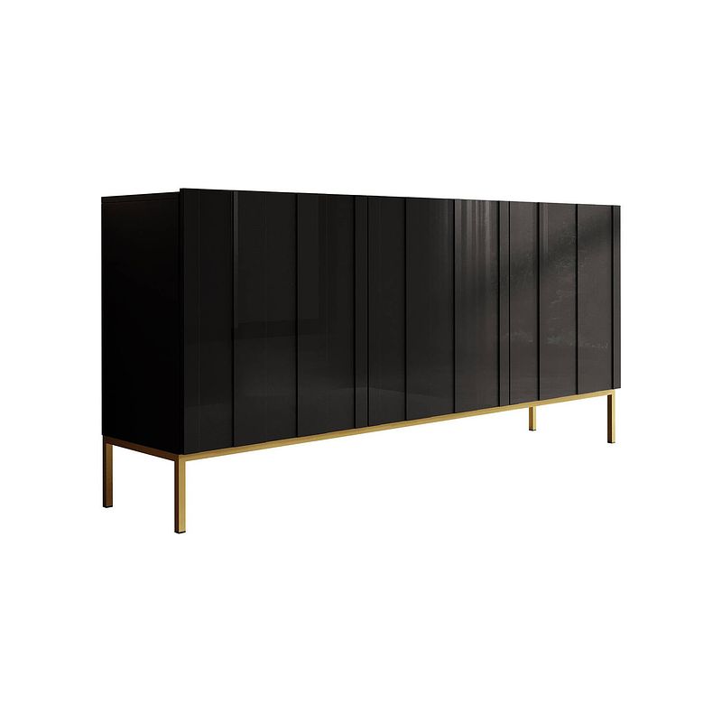 Foto van Meubella dressoir elysian - zwart - 160 cm