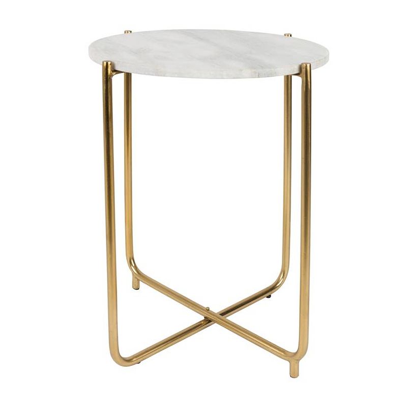 Foto van Vestbjerg - side table timpa marble white