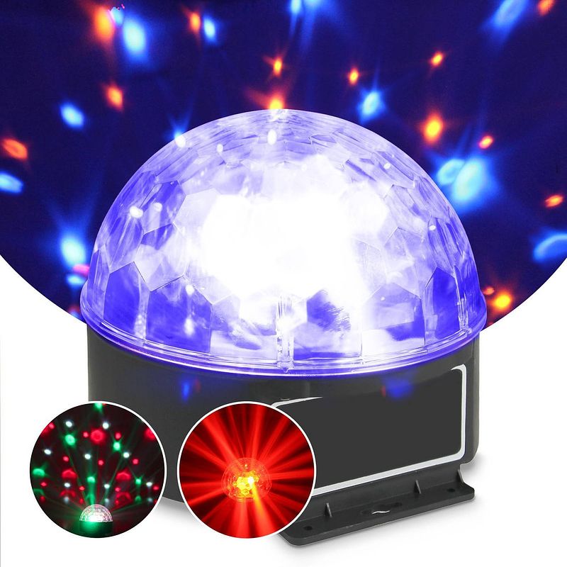 Foto van Discolamp - max jelly ball halve discobal met vele bewegende en gekleurde lichtstralen