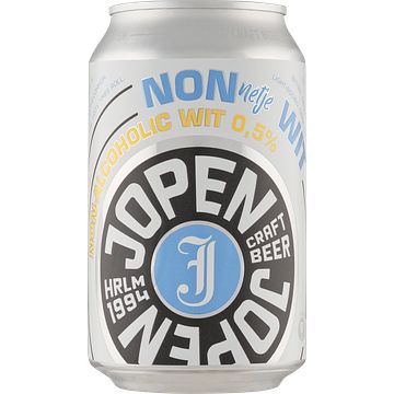 Foto van Jopen craft beer nonalcoholic wit blik 330ml bij jumbo