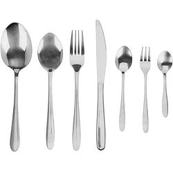 Foto van Excellent houseware bestekset tableware collection - 39-delig - zilver - rvs - 6 personen - besteksets