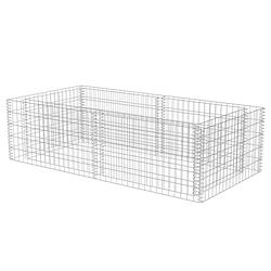 Foto van Vidaxl gabion plantenbak 180x90x50 cm gegalvaniseerd staal