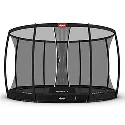 Foto van Berg trampoline champion met veiligheidsnet - safetynet deluxe xl - inground - 430 cm - zwart - met airflow springmat