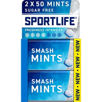 Foto van Sportlife smash mints sugar free 2 x 35g bij jumbo