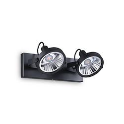 Foto van Ideal lux - glim - plafondlamp - metaal - gu10 - zwart