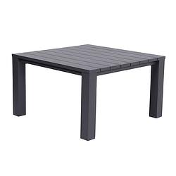 Foto van Garden impressions plaza lounge dining tuintafel 120x120xh68 cm donker grijs