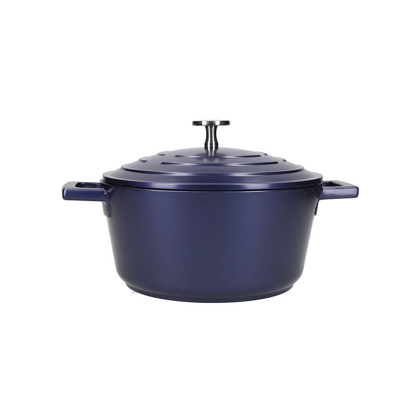 Foto van Braadpan, 20 cm, 2.5 l, gietaluminium, metallic blauw - masterclass