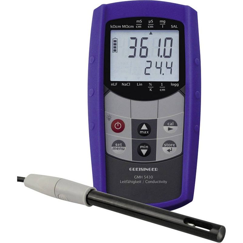 Foto van Greisinger gmh 5430-400 combimeter geleidingsvermogen, saliniteit, total dissolved solids (tds), temperatuur