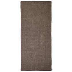 Foto van The living store sisal vloerkleed - bruin - 66 x 150 cm - anti-slip - 100% sisal