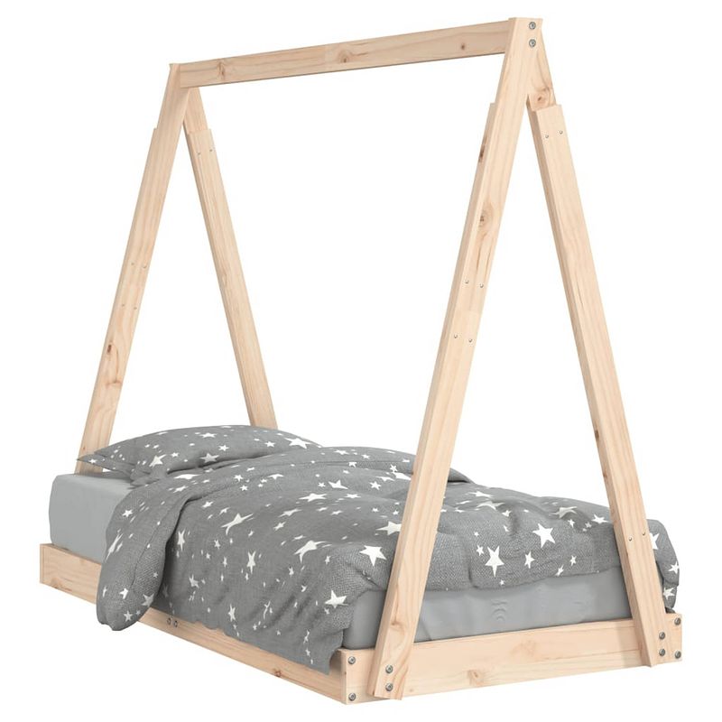 Foto van Vidaxl kinderbedframe 70x140 cm massief grenenhout