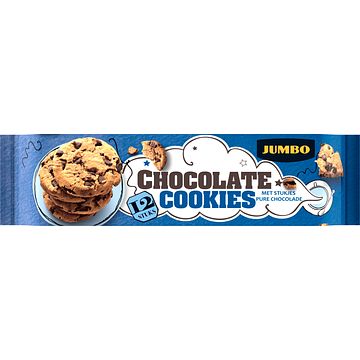 Foto van Jumbo chocolate chip cookies 12 stuks 225g