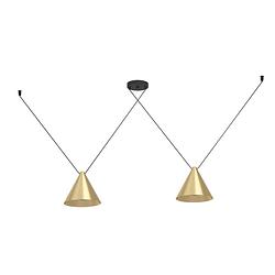 Foto van Eglo narices 1 hanglamp - e27 - 173 cm - goud/zwart - staal